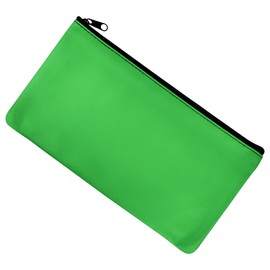 1 Pcs Money Bag with Zipper, 11x6 Inches Cash Wallet, Check Wallet, Receipt Organizer, Zippered Pouches for Cash Check Receipt Cosmetics (Green)