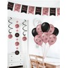 PD-Party 7024113 Swirls Decoration, Pink/Black