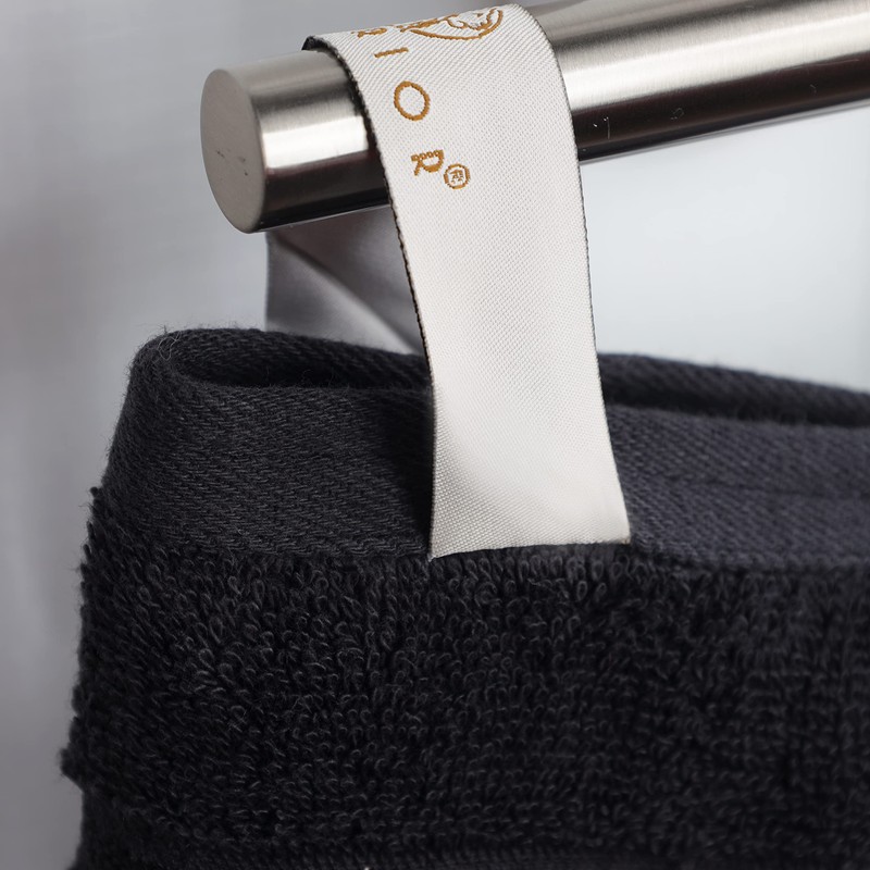 Superior Set, Cotton, Black, Face Towel