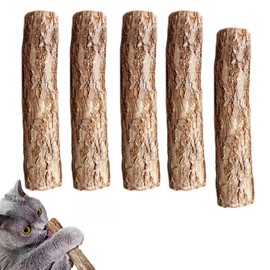 ULcomlife Natural Matarabi, Ultra Thick Chewing Branches, 0.8 - 1.2 inches (2 - 3 cm) Diameter, Perfect for Large Cats, Additive-free, Healthy Toothpasting, Chewing Toy, Relaxing, Cleaning Teeth,