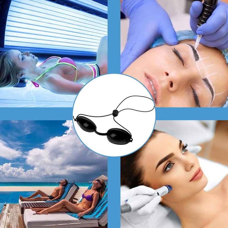 Pack of 4 UV Safety Glasses, Solarium Glasses, Professional Eye