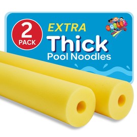 Oodles of Noodles Premium Jumbo XL Pool Swim Noodles - 2 Pack - Approx. 55 inch x 3.5 inch Hollow Core Pool Noodles Foam Tube - Durable, Buoyant for Pool Toys, Beach, Crafts, DIY Projects, Insulation