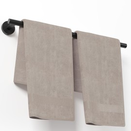 AuraGala 24 Inch Modern Towel Racks for Small Bathroom, Heavy Duty SUS304 Wall Mounted Towel Bar, Matte Black