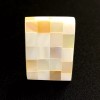 River Clam Blocking Rectangle Bead 26mm x 18mm White Pearl