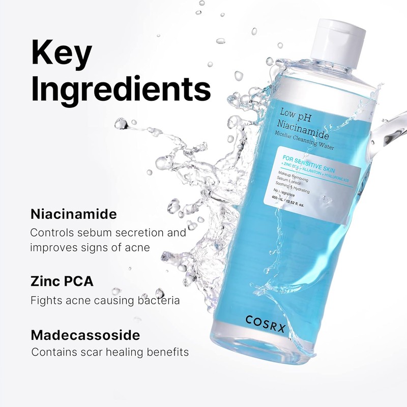 Low pH Niacinamide Micellar Cleansing Water by Cosrx for Unisex