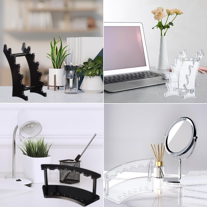 PATIKIL 2Pcs Horizontal Acrylic Pen Holder Display Stand Pen Rack