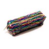 Large Colourful Rainbow Silver Reversible Sequin Pencil Case School College