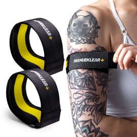 MANUEKLEAR Blood Flow Restriction Bands with Non Slip for Working Out to Occlusion Training, Exercise Glutes Occlusion Bands Black