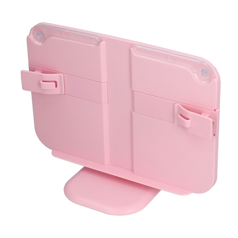 Lifting Reading Rack Adjustable Height Lightweight Portable Plastic Pink Book