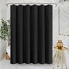 Boho Shower Curtain – Tufted Chevron Striped Fabric, Waterproof and