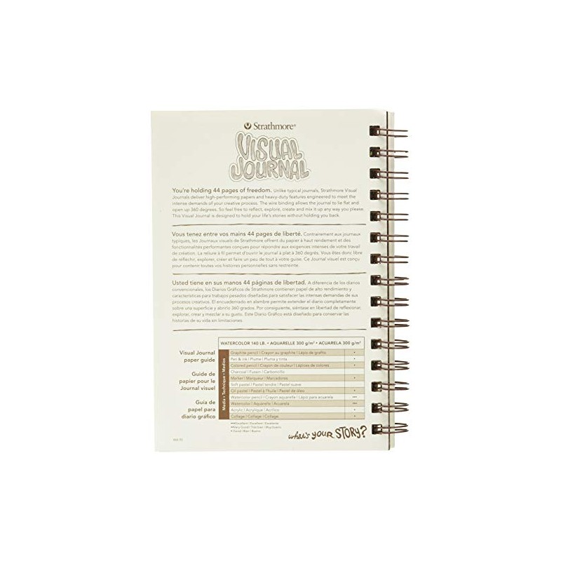 Strathmore 460-55 400 Series Visual Watercolor Journal, 140 LB Cold