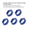 5 Pcs AN8 Female Thread Hex Locking Nut Metal Alloy