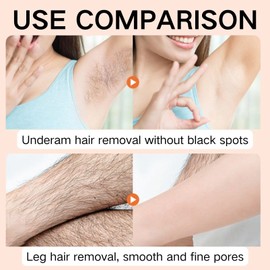 Bye-Bye-Bush Hair Removal Cream,Gentle Formula for Face, Legs,Underarms,Intimate and Bikini,Fast Painless Depilatory Cream with Spatula for Men & Women,Safe for Sensitive Skin