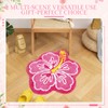 Drydiet 2 pcs 24 in Cute Hibiscus Flower Bathroom Rugs,