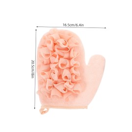 Healeved 2pcs Exfoliating Wash Mitt Dual Sided Body Scrubber for Shower Dead Skin Removal Back Cleaning Soft Rough Textures for Adults for Personal Care