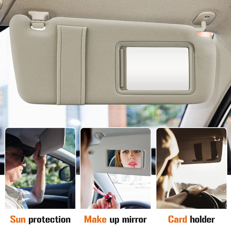 Sun Visor with Light for 2009-2016 Toyota Venza with Sunroof,