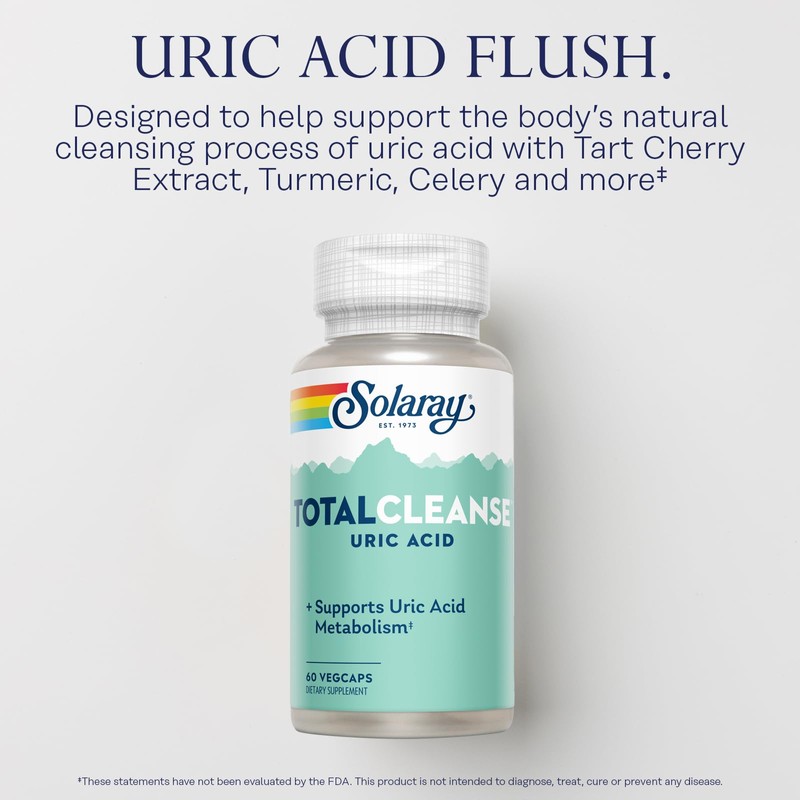 Solaray Total Cleanse Uric Acid - Joint Health Supplement -