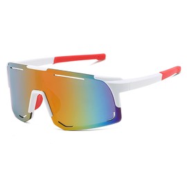 Polarized Cycling Glasses Sports Sunglasses Windproof Biking Goggles for Running Hiking Golf Fishing Driving Orange