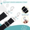 HUOHUOCN 2Pcs Straps of Dog Car Seat Cover with Metal