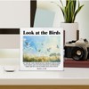 Inspirational Christian Sign Look at the Birds Wood Block Sign