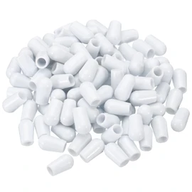 PATIKIL Kitchen Sink Rack Feet, 100 Pack 5mm ID x 8mm OD Plastic Sink Protective Replacement Feet Wire Bumpers Protector for Sink Rack Grid, White