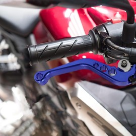 Clutch and Brake Lever Set, Metal Motorcycle Brakes - Adjustable Rust-Proof Motorbike Handlebar Brake Lever for Clear Shifting