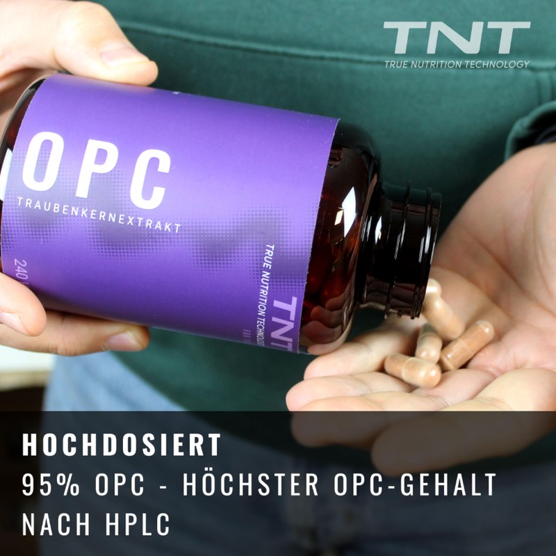 TNT OPC (240 vegane Kapseln) • Traubenkernextrakt hochdosiert • 600mg
