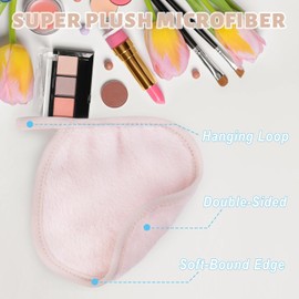 TaShow - 15 paños desmaquillantes reutilizables, ultra suaves y hipoalergénicos para rostro, paños borradores de maquillaje de microfibra