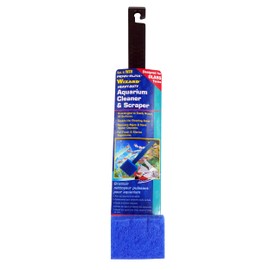 Penn-Plax Wizard Glass Cleaner and Scraper for Glass Aquarium Tanks - 18" (WZ8)