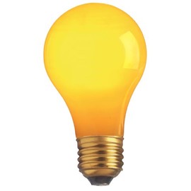 Satco S4983 40 Watt A19 Incandescent Light Bulb, Ceramic Yellow