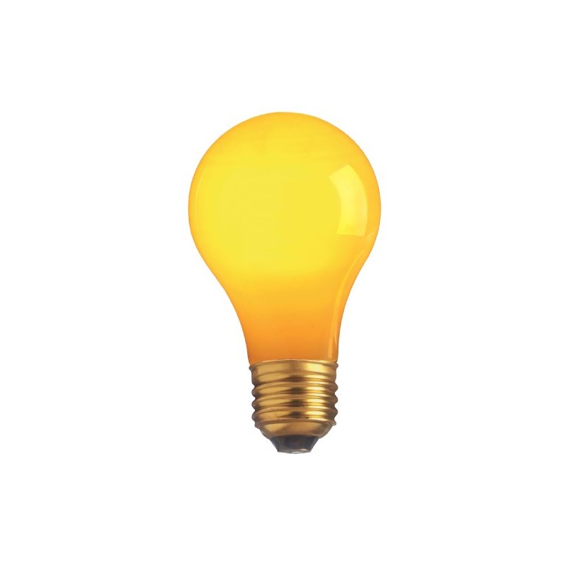 Satco S4983 40 Watt A19 Incandescent Light Bulb, Ceramic Yellow