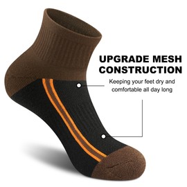 Gonii men ankle socks for men athletic running Cushion Quarter Socks 5 Pairs
