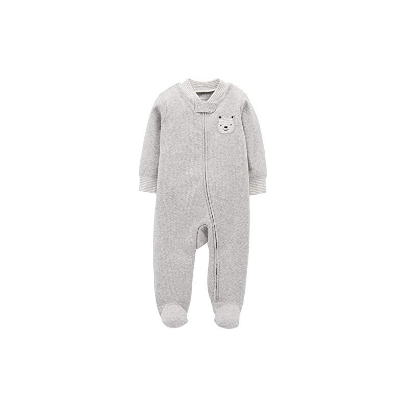 Carter's - overol con capucha para bebé, Gris, 18 meses