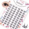 Sultrya Individual Cluster Lash Extensions Ultra Thin Wispy Lashes DIY