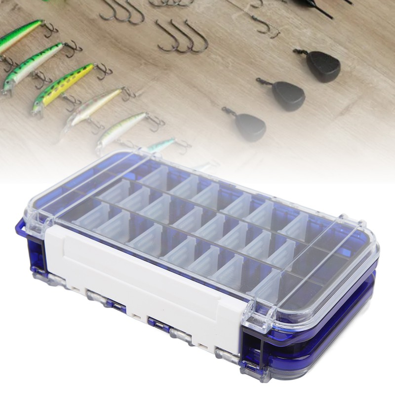 Fishing Lure Box Double Sided Detachable Transparent Waterproof Multi Purpose
