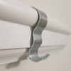 Picture Rail Hooks Silver Finish - 10 Pack - Picture