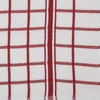 DII Basic Terry Collection Windowpane Dishtowel Set, 16x26, Barn Red,