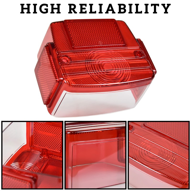SAUTVS Red Tail Light Housing for Kawasaki Mule, Tail Lamp