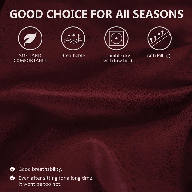 ANARACHON Leather Look RV Dinette Cushion Covers - Stretchable Camper