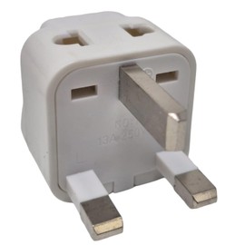 Ckitze UK, Ireland, Dubai, Hong Kong, Singapore Travel Grounded Universal 2 Inputs USA Power Plug Adapter - Type G - CE Certified for Mobile Cell Phone, Laptop, Tablet Chargers and More