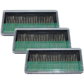 PHYHOO Diamond Burr Drill Bits Polishing Bit Rotary Tool Accessories Glass Small Pipe Deburring 90 Pieces 2.35MM