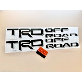 Black Stickers Replacement Compatible with TRD, Offroad 4x4 Four Wheel Drive Decal Auto Decoration, for Truck Bed, Off Road Vehicle, SUV, Durable & Weatherproof, Size 21 x 3 inch (Set of 2)