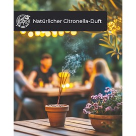 Citronella Incense Sticks - 100 Incense Sticks - Relaxation, Meditation & Rough Nights - for Garden, Patio & Camping