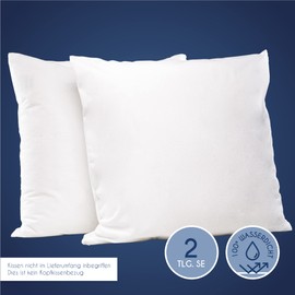 Dreamzie - Kissenbezug Wasserdichter 40 x 80 cm - 100% Baumwolle Stoff - Oeko TexÆ Zertifiziert - 2 St¸ck Kissenschoner mit Reiﬂverschluss - Atmungsaktiv, Hypoallergen, Anti-Milben, Antibakteriell