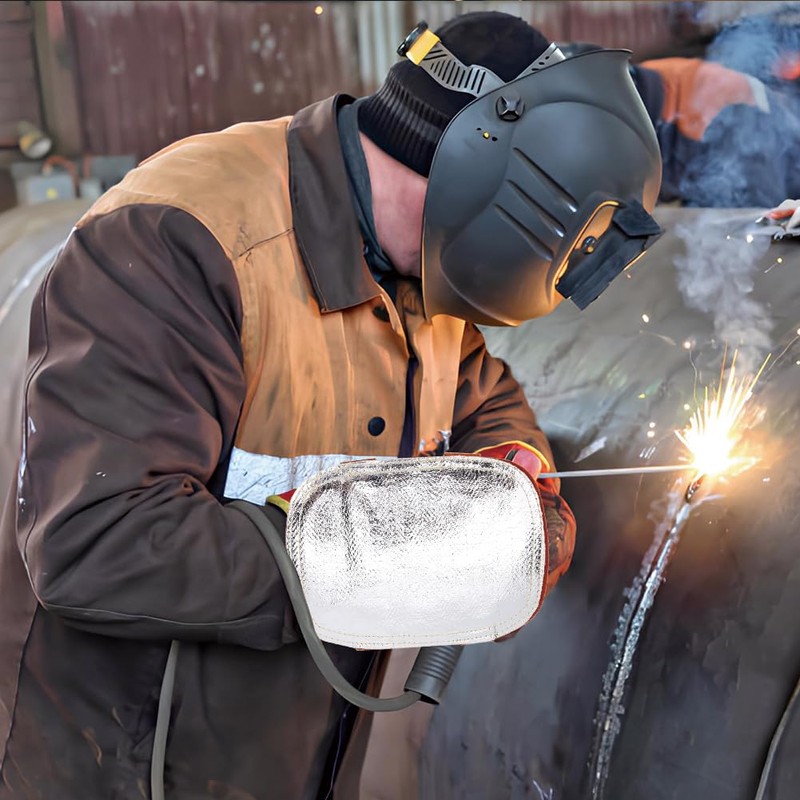 Leopacat Hand Heat Shield, High Temperature Resistant Welding Glove Fireproof