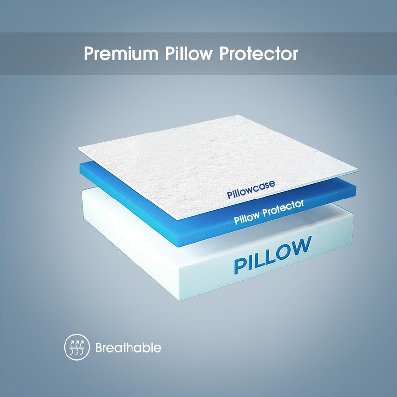 STONECREST Gusseted Pillow Protector - 2 PCs, Zipper Premium Gusset