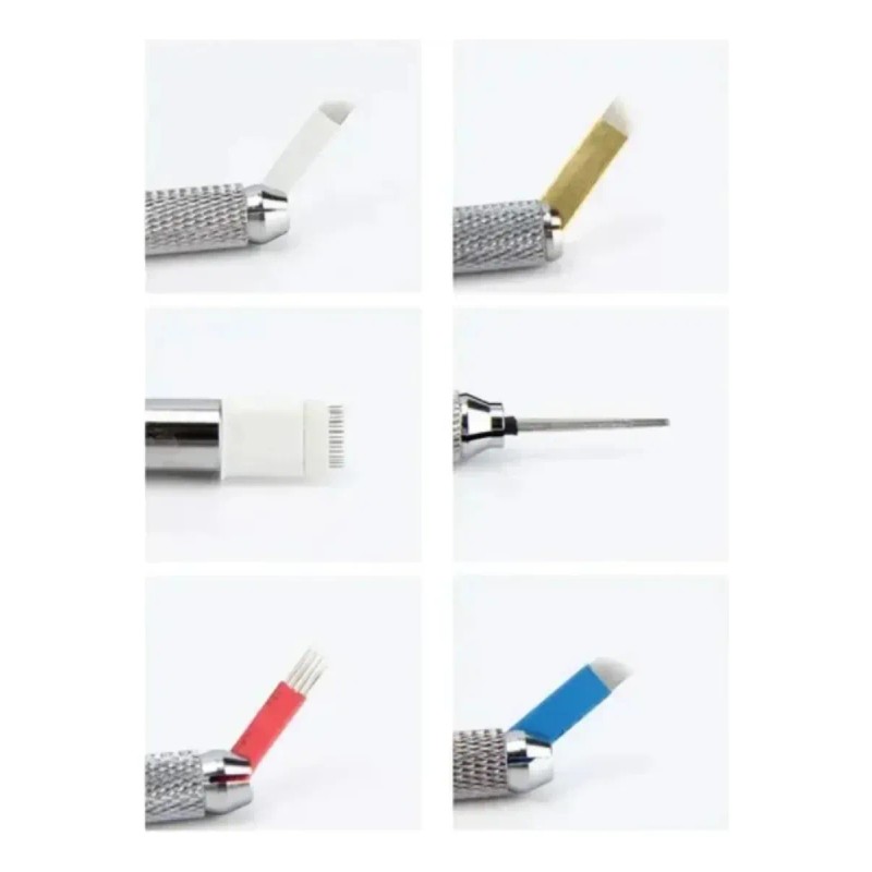 3 Inductor Doble Cabezal Pluma Microblading Cejas Profesiona