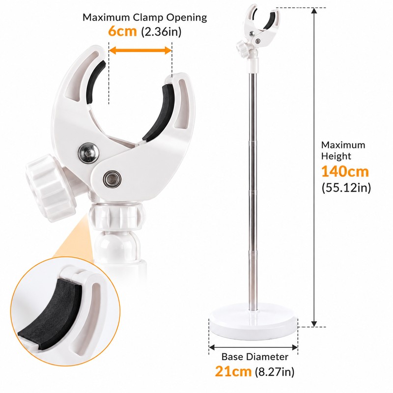 Adjustable Pet Hair Dryer Stand for Grooming – 55.12" Extendable