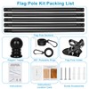 Haoridul Flag Pole Kit, 6 FT Flagpoles for Outside House,