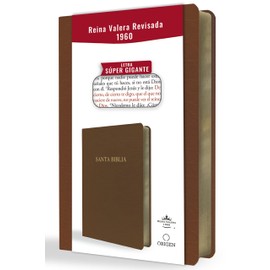 Biblia Reina Valera Revisada 1960 letra súper gigante, símil piel marrón / Spanish Bible RVR 1960 Super Giant Print, Brown Leathersoft (Spanish Edition)